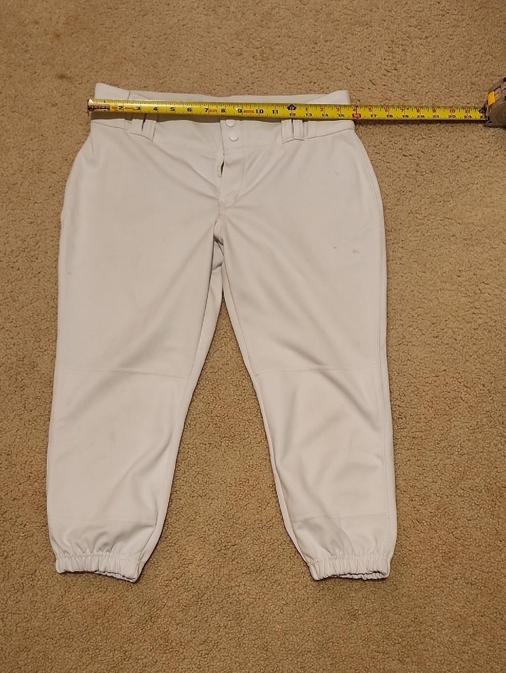 Women's White Athleticbsoftball Pants.  Large.
